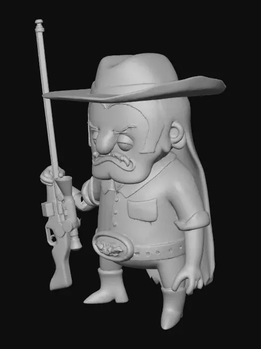 3D model for Cowboy Gunslinger