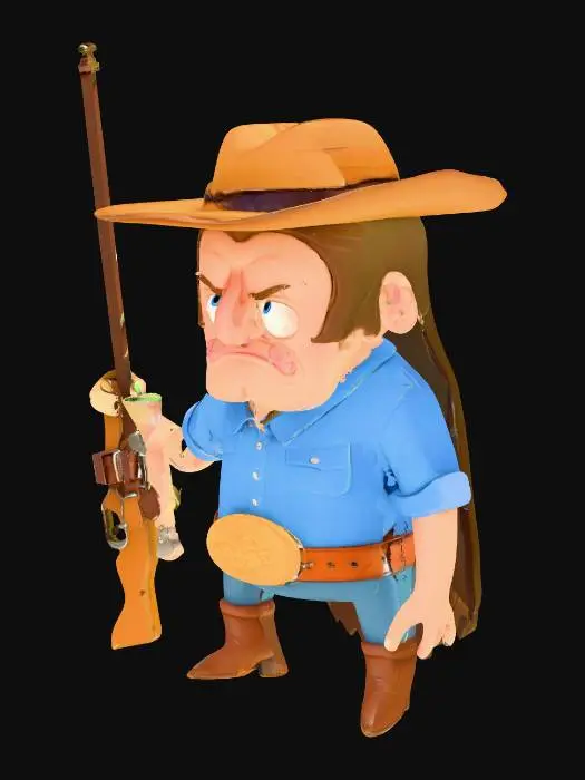 3D model for Cowboy Gunslinger