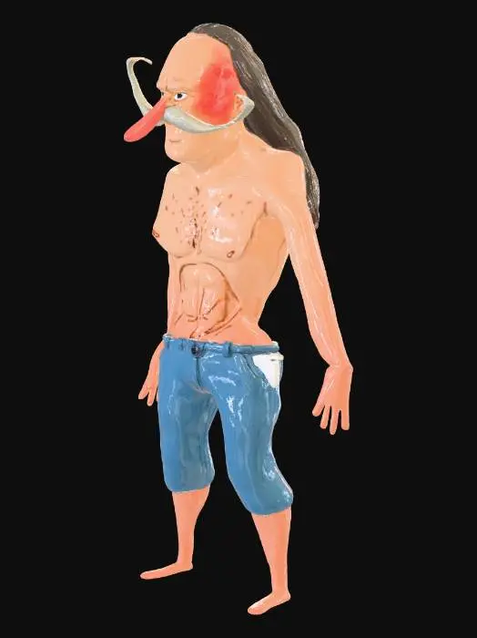 3D model for redneck moustache man