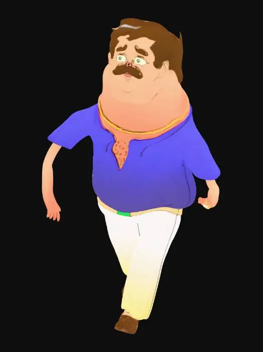 3D model for Gentleman with Purple Shirt