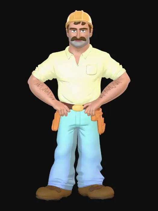 3D model for Proud construction man