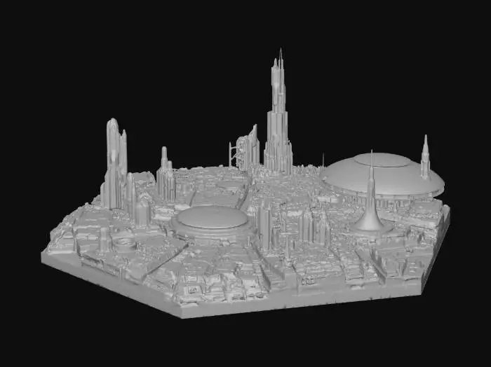 3D model for Futuristic Cityscape Model