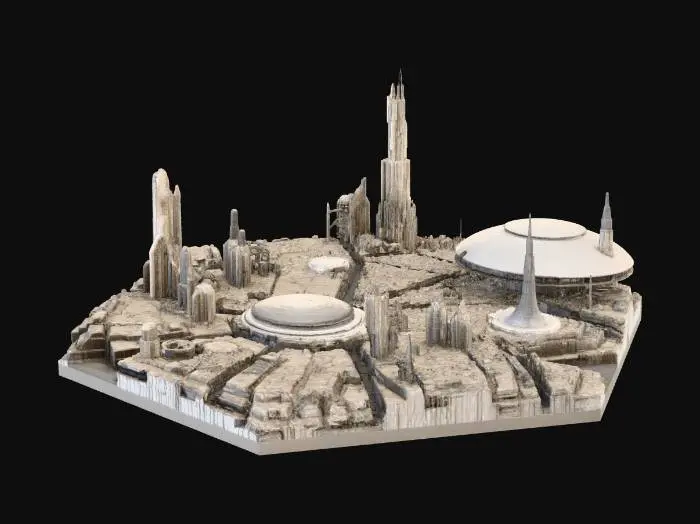 3D model for Futuristic Cityscape Model