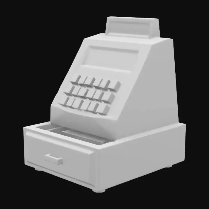 3D model for Low Poly Supermarktkasse