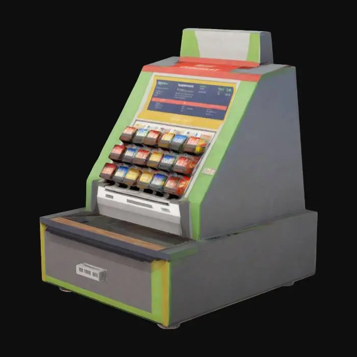 3D model for Low Poly Supermarktkasse