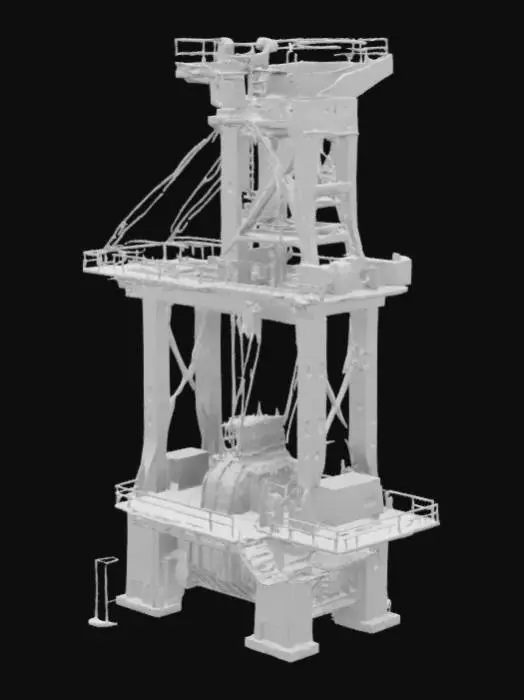 3D model for Descarregador de navio