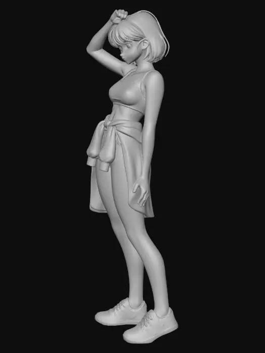 3D model for Anime Character with Pink Hair