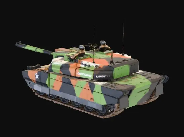 3D model for Tank in Woodland Camouflage
