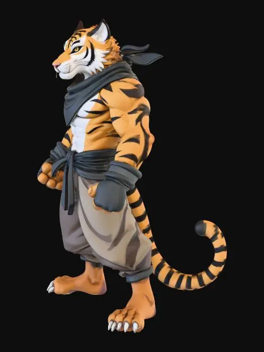 3D model for Proud Pugilist Tora #anthropomorphic#