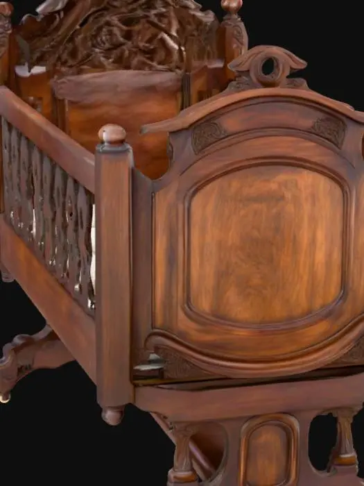 3D model for Victorian Wooden Cradle