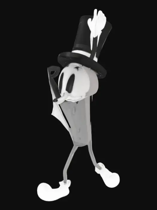 3D model for Monochrome Dapper Character