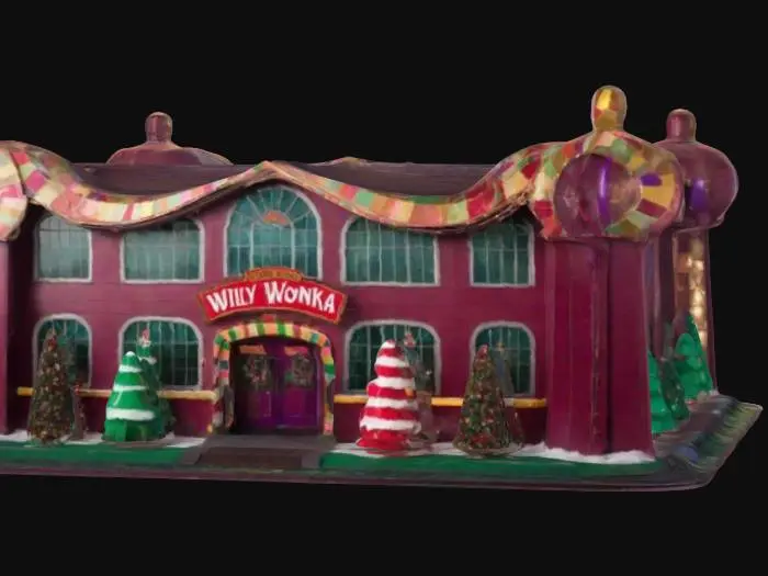 3D model for Riesiger Willy Wonka-Hauptbahnhof im Stil der weihnachtlichen Industrialisierung.  #ChristmasAdventure#
