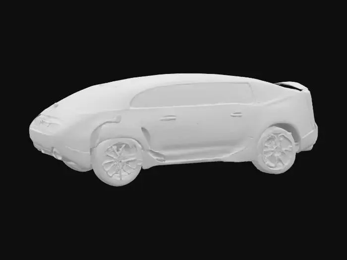 3D model for A detailed game figure of the presidential limousine in the future. 8K textures. clear details. intricate tire and undercarriage detail. obsidian-gloss paint-job, mirror-chrome rims, game-ready #game figure#