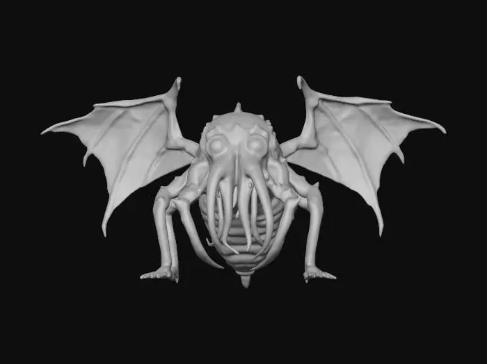3D model for a Christmas Steampunk stylized Cthulhu themed creature from the Stephen King movie "The Mist" (2007). vintage Christmas decorations, NVIDIA OptiX, rough textures, Lovecraftian insect creatures, renderotica, renderocity, unreal engine, highest quality, highest resolution, insane detailed, character design, z-brush, v-ray, renderocity, daz3d, deeply carved detail,