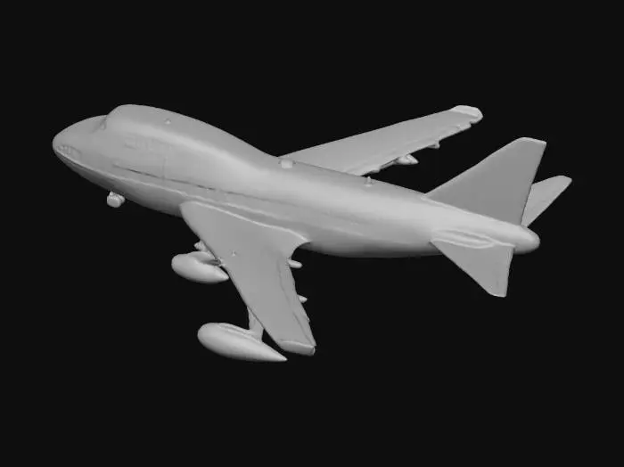3D model for A gold and glass toy-airliner. 8K ultra-poly. #Christmas2025#