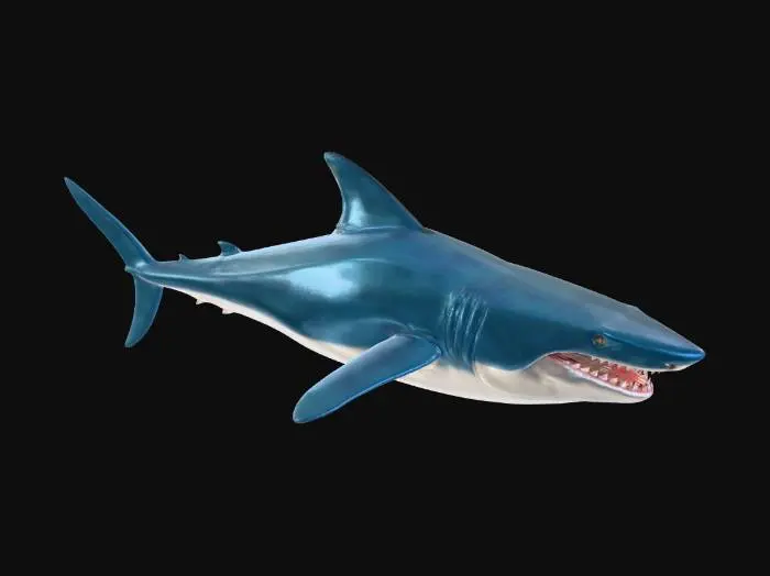 3D model for Elongated stylized megalodon creature. enhanced details. ultra-poly.