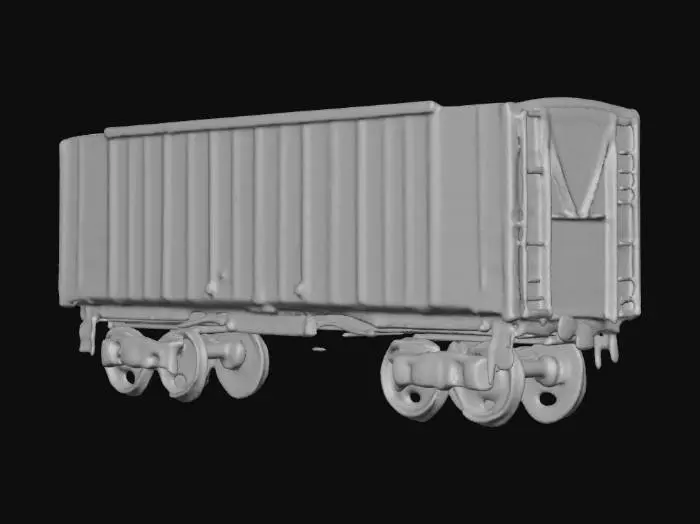 3D model for The object is a rectangular Campaign boxcar with a predominantly red exterior, featuring textured panels and patriotic-themed graphics with a pictures of Donald Trump on its sides, riding on metal wheels along train tracks, detailed wheels and wheel-axels. NVIDIA OptiX, Daz3D, Renderocity, intricate textures, deeply carved detail, highest quality, highest resolution, insane detailed, zbrush, Meshy-masterpiece, prize-winning, computerized Christmas fiber-optic lighting, #ChristmasAdventure#