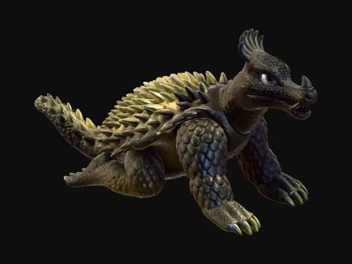 3D model for Bronze-Spined Kaiju