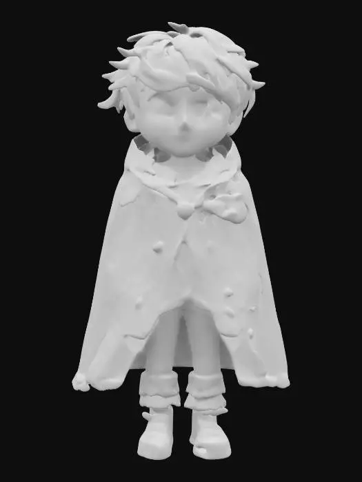 3D model for A stylized young wild_boy who has wrapped a Christmas themed blanket over his head. "William S. Burroughs" Interzone theme. #ChristmasAdventure# vivid Christmas colorization, NVIDIA OptiX, Daz3D, Renderocity, Ray Traced, rough textures, deeply carved detail, highest quality, highest resolution, insane detailed, z-brush, v-ray, Meshy masterpiece, prize winning, Christmas lighting.