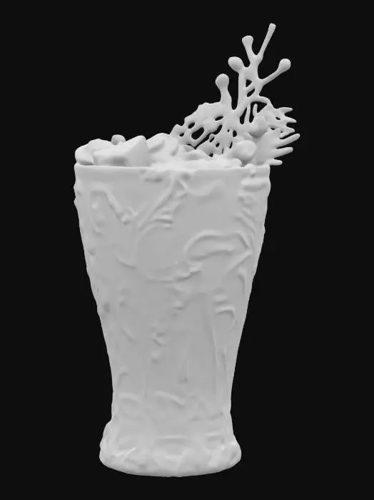 3D model for A super-sized 1-meter Christmas cocktail but with no-candy. incorporate expensive whiskies that are, red white, and/or green. also decorated sparingly for Winter Solstice. ornate carved ice, NVIDIA OptiX, Daz3D, Renderocity, intricate textures, deeply carved detail, insane detailed, precise strait_lines, Meshy masterpiece, daytime Christmas lighting. precise texture symmetry, #ChristmasAdventure#