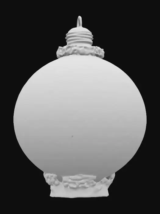 3D model for a life-size 10-meter tall giant Christmas bulb with ornate Winter designs on them. It is so large people can walk in and out of it. 4K intricate textures.  #ChristmasAdventure#