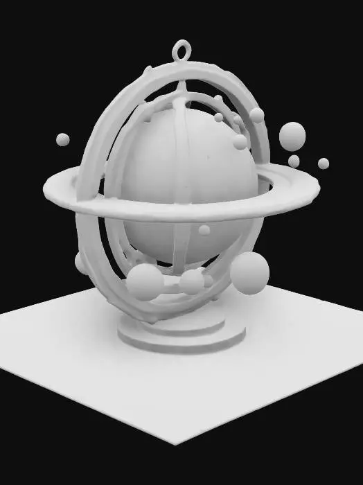 3D model for A 10-meter life-size detailed disco-ball Orrery made of intricate crafted glass, deeply carved details, master craftsmanship, discretionary Christmas decoration, well-lit, 4k, laser lights, fiber optic planets, NVIDIA volumetric lighting. #ChristmasAdventure#