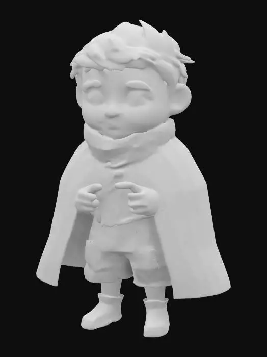 3D model for A stylized young wild_boy who has wrapped a Christmas themed blanket over his head. "William S. Burroughs" Interzone theme. Standing on the side of the road, begging. #ChristmasAdventure# vivid Christmas colorization, NVIDIA OptiX, Daz3D, Renderocity, Ray Traced, rough textures, deeply carved detail, highest quality, highest resolution, insane detailed, z-brush, v-ray, Meshy masterpiece, Meshy prize winning, Christmas lighting.