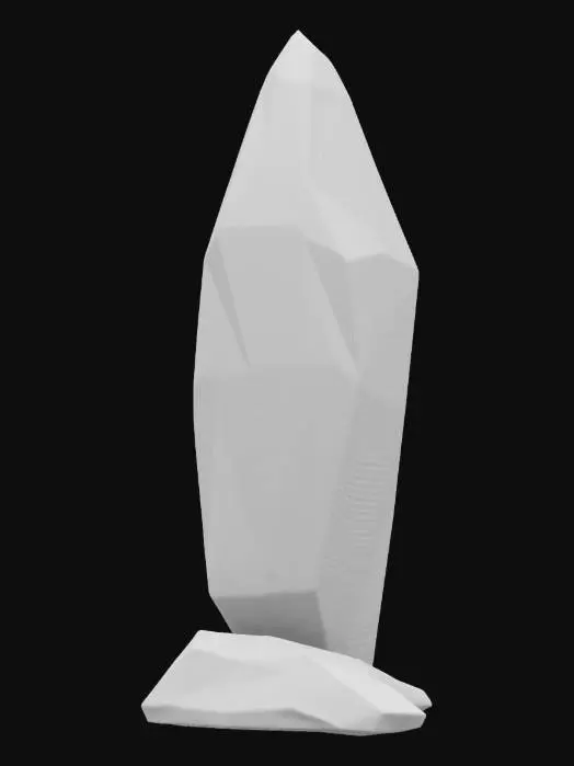 3D model for 5-meter tall, shard of an Amethyst Enigma, ornate details, intricate color, NVIDIA rendering, electric special effects, 4K UHD, ultrarealistic