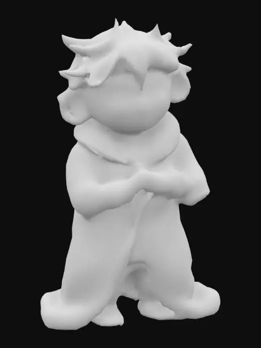 3D model for A stylized young wild_boy who has wrapped a Christmas themed blanket over his head. "William S. Burroughs" Interzone theme. #ChristmasAdventure# vivid Christmas colorization, NVIDIA OptiX, Daz3D, Renderocity, Ray Traced, rough textures, deeply carved detail, highest quality, highest resolution, insane detailed, z-brush, v-ray, Meshy masterpiece, prize winning, Christmas lighting.