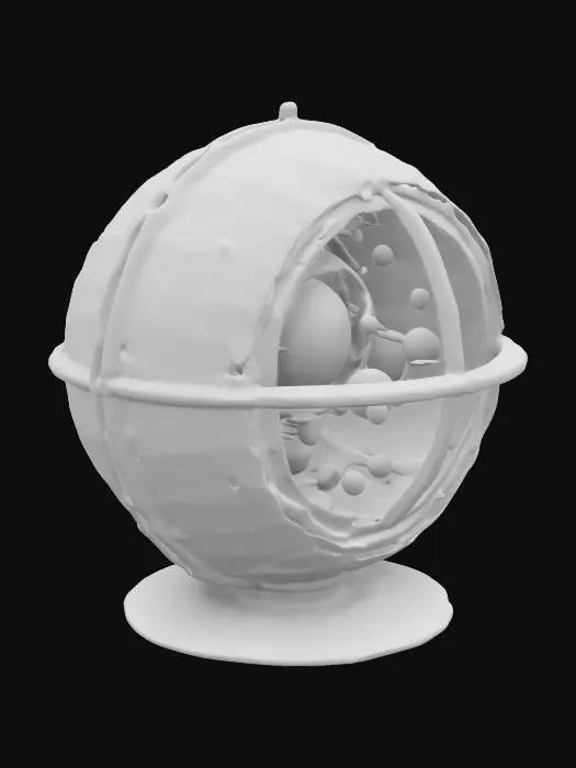 3D model for A 10-meter life-size detailed disco-ball Orrery made of intricate crafted glass, deeply carved details, master craftsmanship, discretionary Christmas decoration, well-lit, 4k, laser lights, fiber optic planets, NVIDIA volumetric lighting. #ChristmasAdventure#