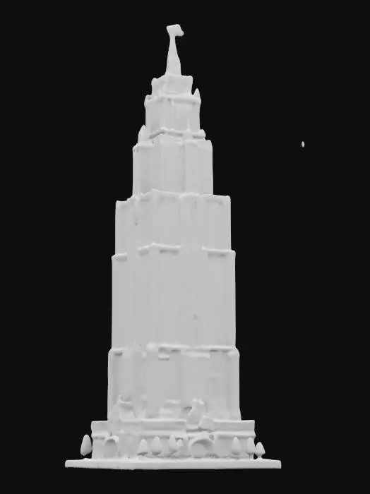 3D model for A life-size giant skyscraper complex. HQ for the Wizard of Oz. Decorated sparingly for Christmas. NVIDIA OptiX, Daz3D, Renderocity, Ray Traced, precise textures, deeply carved detail, highest quality, highest resolution, insane detailed, z-brush, v-ray, good strait_lines, Meshy masterpiece, prize winning, Christmas lighting.  #ChristmasAdventure#