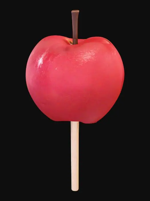 3D model for The perfect candy-apple.  on a stick. #Halloween2025#
