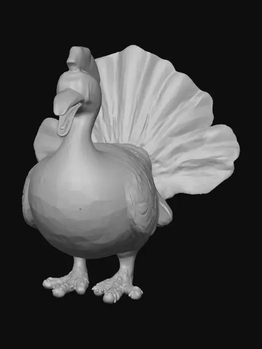 3D model for a glass turkey figure made from blown glass, #Thanksgiving#