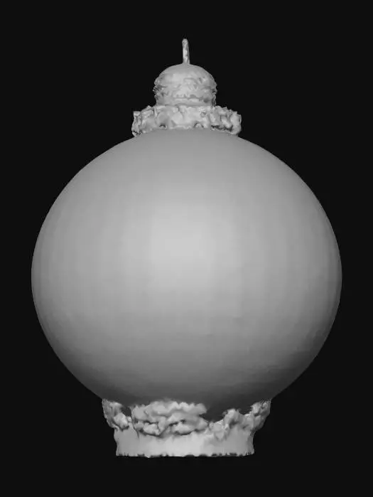 3D model for a life-size 10-meter tall giant Christmas bulb with ornate Winter designs on them. It is so large people can walk in and out of it. 4K intricate textures.  #ChristmasAdventure#