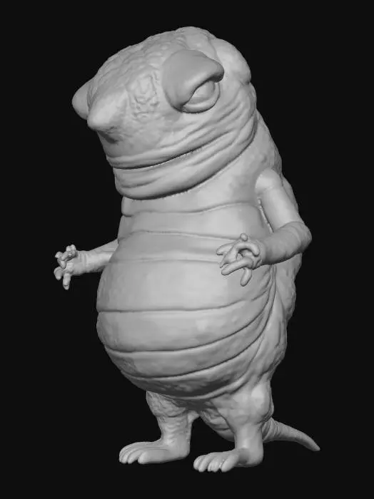 3D model for A man-sized anthropomorphic translucent gross maggot, maggotpunk style, full of pus. 8k, ultra-poly, A-Pose. full body, head to toe, "Bruce Joel Rubin" surreal,