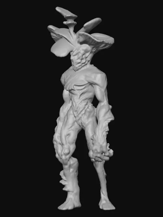 3D model for a tall male Myconid, a male fungoid. mushroom_cloud, 4k, #Halloween2025#