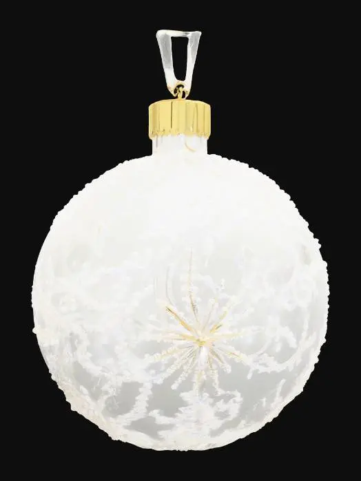 3D model for beautiful exotic figure glass Christmas ornament. no reflection, 8K textures. clear details. intricate detail, game-ready, American style., #Christmas2025#