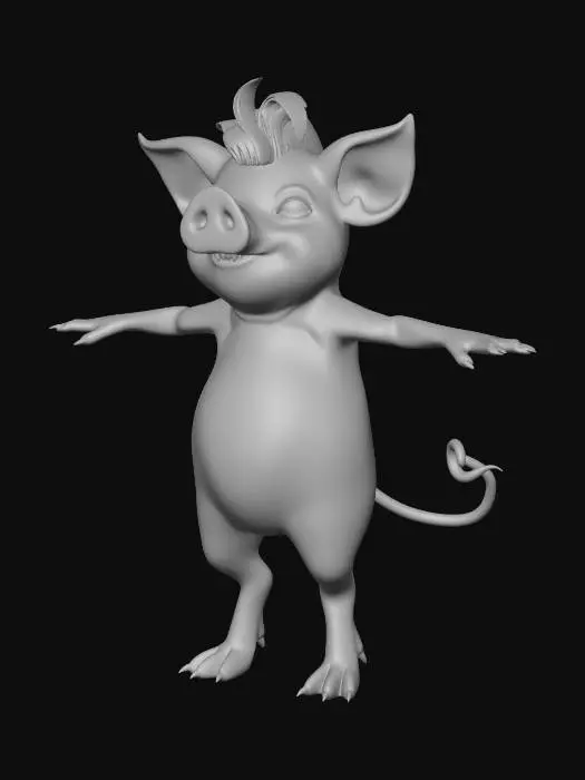 3D model for Curly Pigtastic