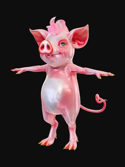 3D model for Curly Pigtastic