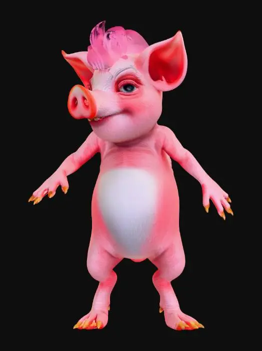 3D model for Curly Pigtastic