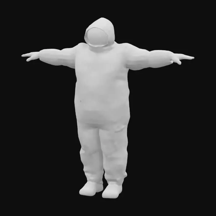 3D model for life-size, 2-meter tall, the backrooms, modern red shiny hazmat suit , biohazard suit, covered in a thin layer of ice. Ultra Realistic, Highly Detailed, T-pose, Full Body, Symmetrical Body, Squid-Games, #Springcolors# <LORA:PiratePunkAI - konyconi v1.0:1>