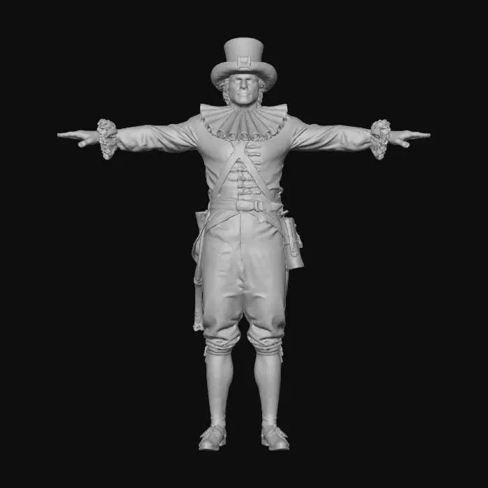 3D model for Pilgrim Holiday Ceremonial costume. 1861, #Thanksgiving#