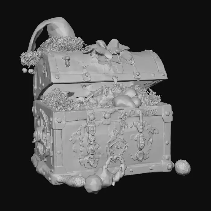 3D model for diesel-punk holiday Christmas treasure-chest, #Christmas2025#