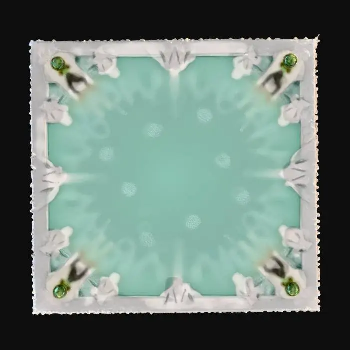 3D model for A floor panel. screampunk style, Christmas horror. highly detailed. clear glass surface., #Christmas2025#