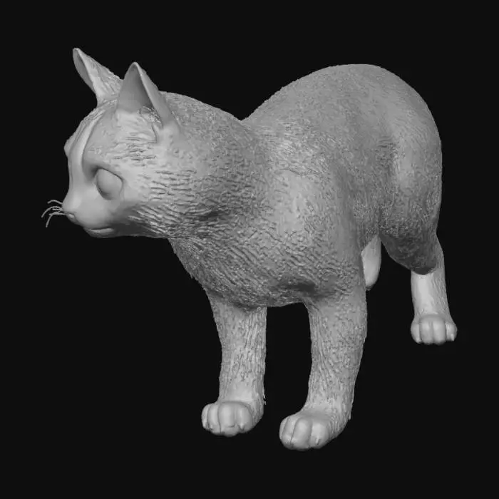 3D model for Please make a ULTRA REASISTIC BLACK CAT 3d model