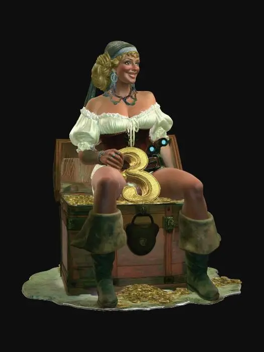 3D model for Three of Gold