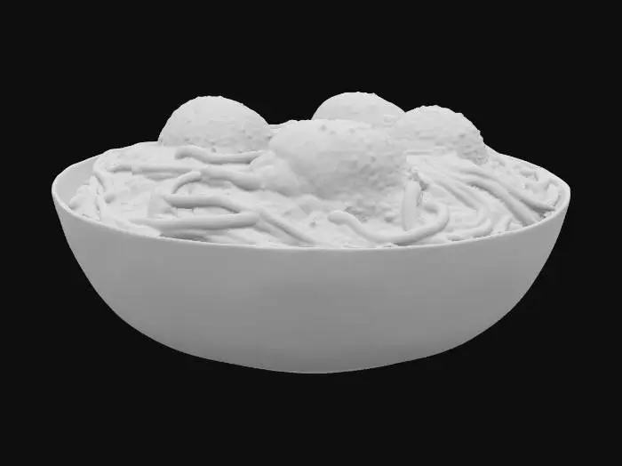 3D model for a bowl of spagetti