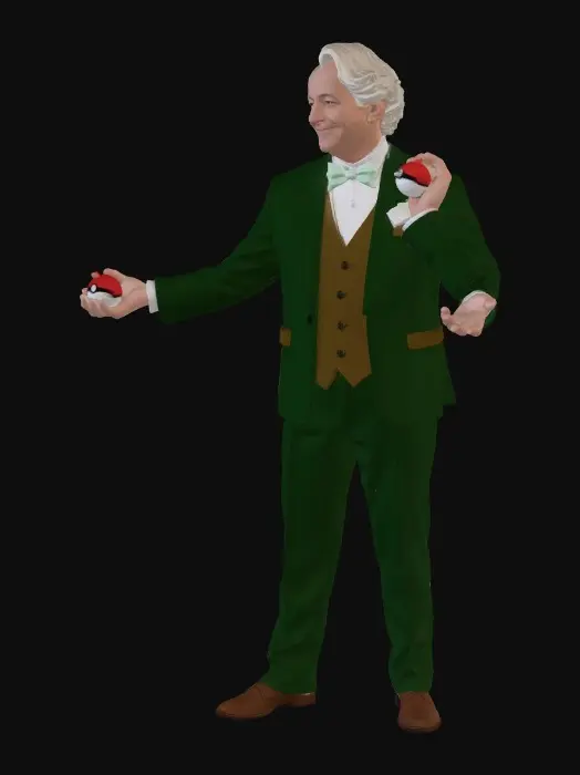 3D model for Green-Suited Pokémon Trainer