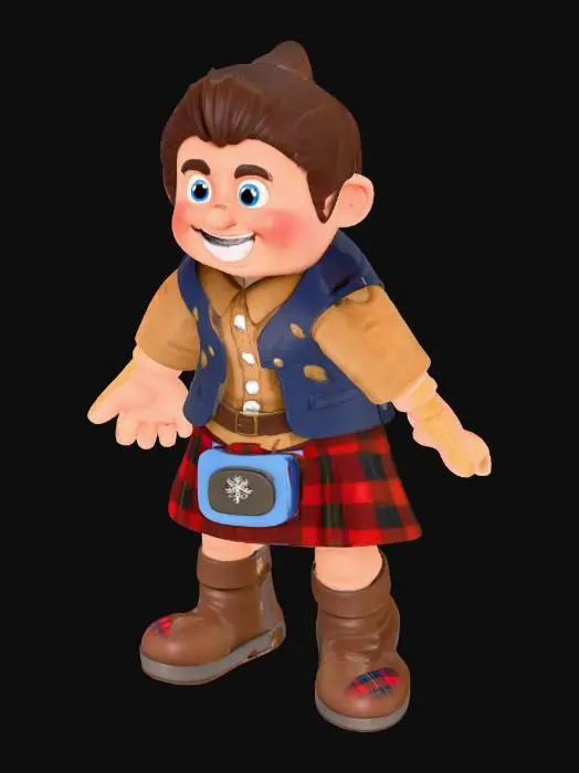 3D model for Kilted Adventurer