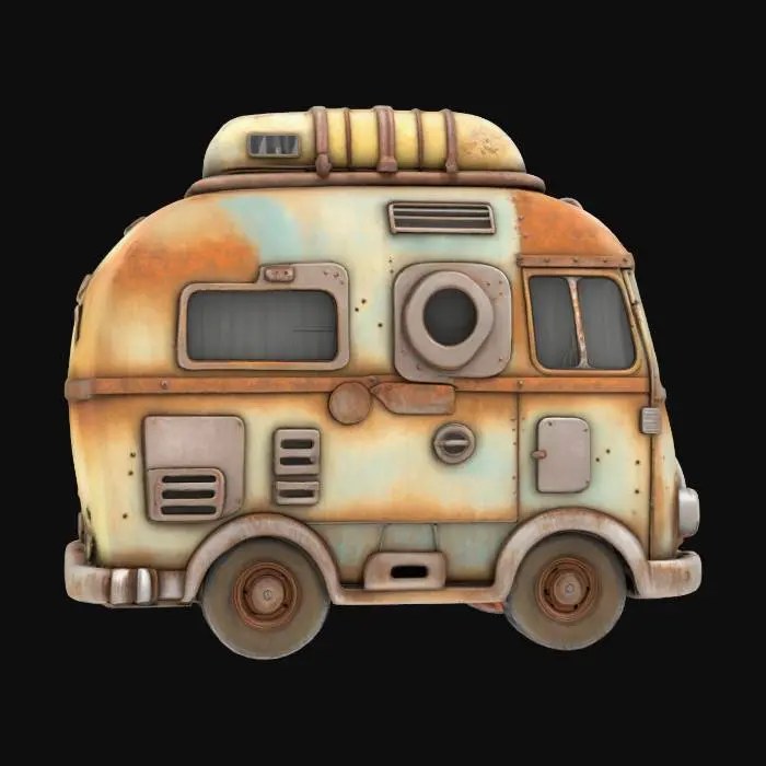 3D model for Retro Camper Van